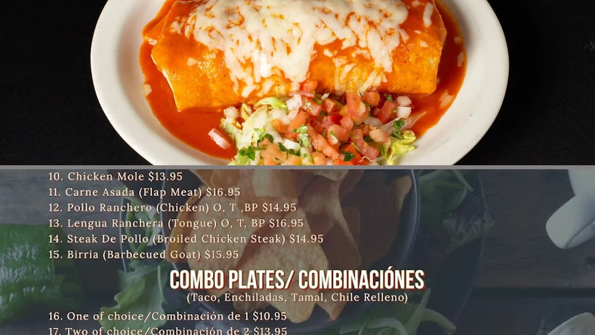 Hearty Mexican comfort food served in generous portions.